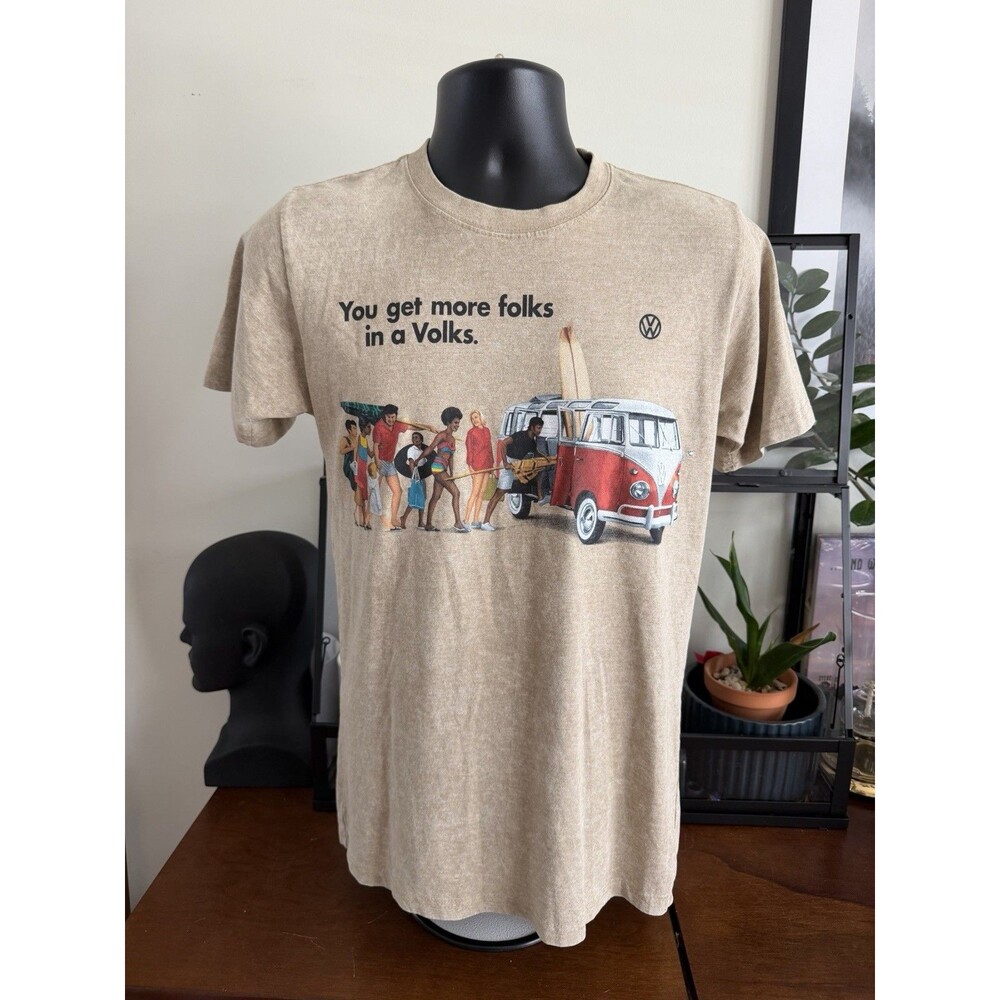 Mens Small Volkswagen Bus Tan Official T Shirt